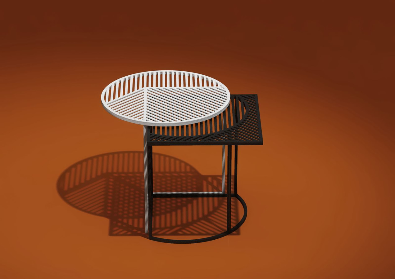 Illustration 3 du produit Iso Round Sofa End Table White