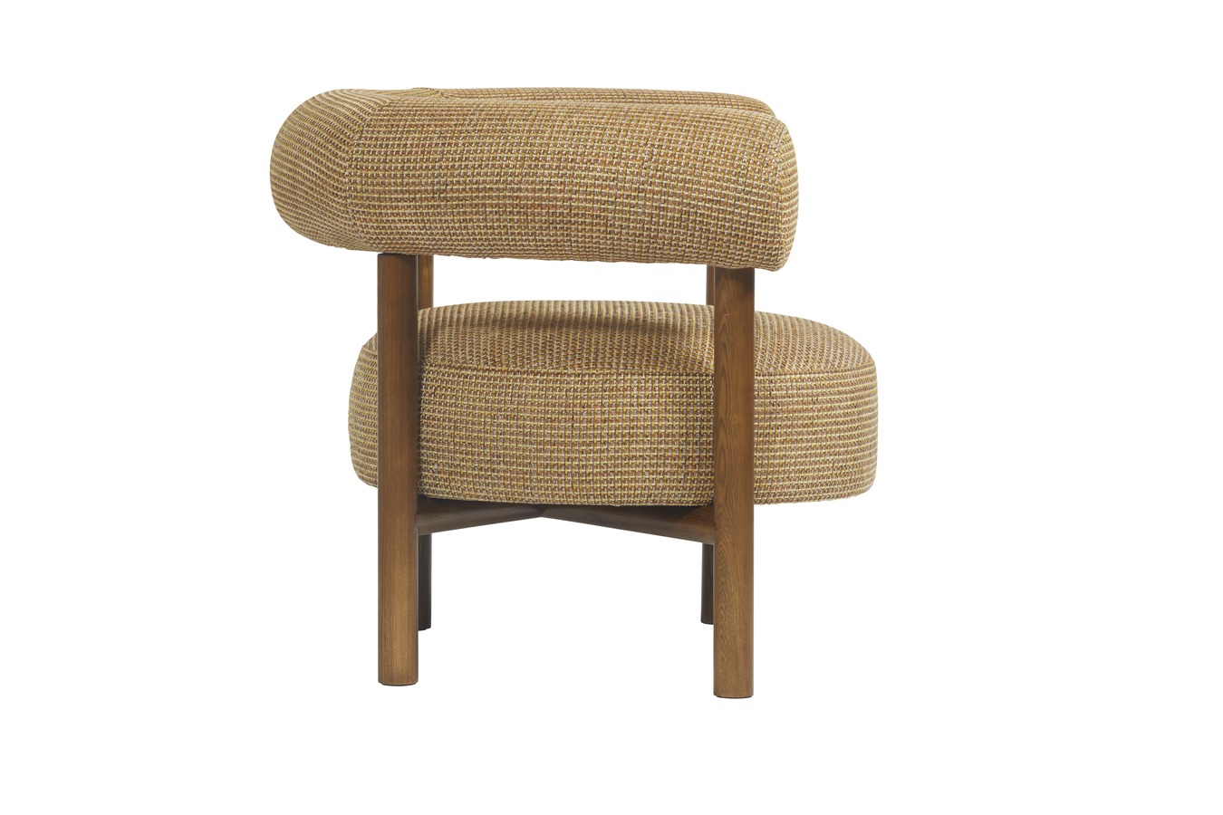 Illustration 3 du produit Fauteuil Carol Tweed Jaune