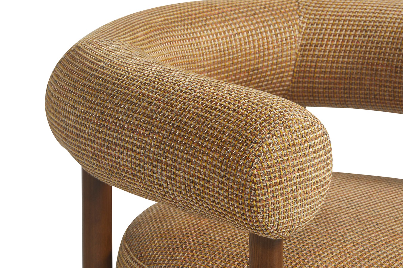 Illustration 5 du produit Fauteuil Carol Tweed Jaune