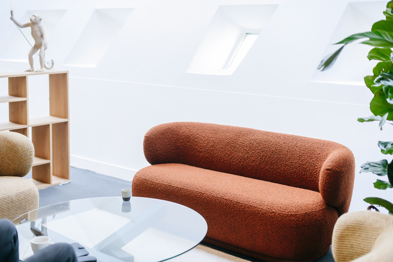 Product illustration Giulia Sofa 2 Seater Rust Curly 5