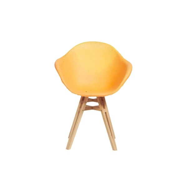 Illustration du produit Fauteuil Gravêne Bois Jaune-Citron