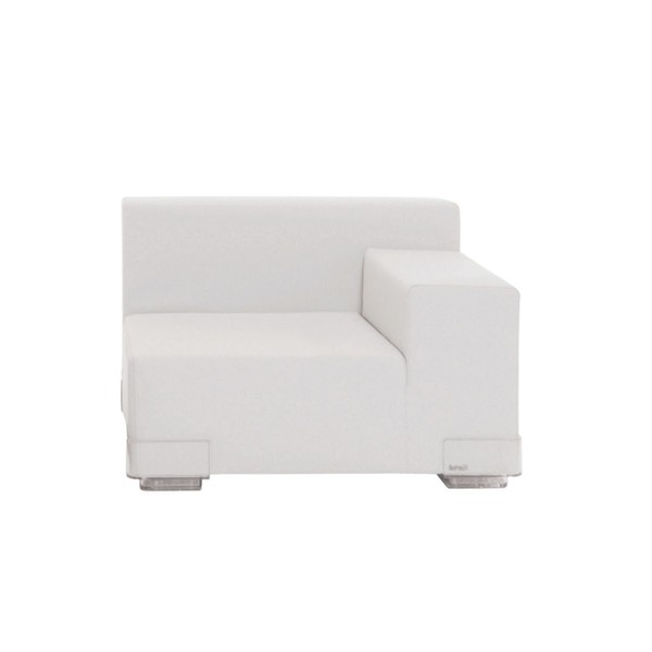 Product illustration Plastics Low Armless Chair Right Armrest White