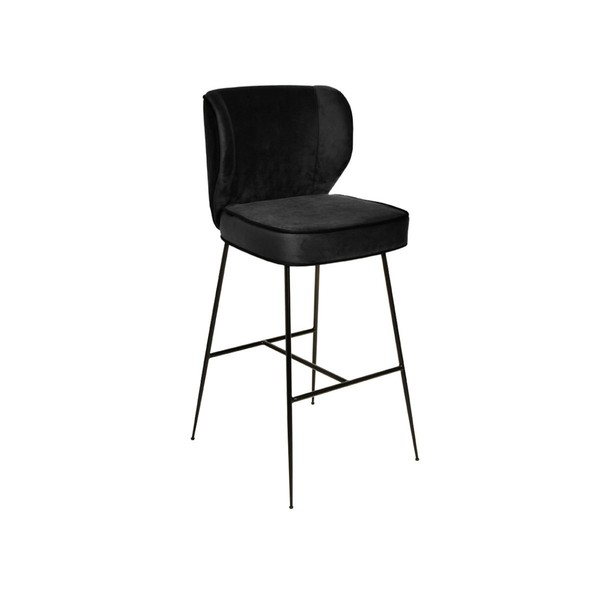 Illustration du produit Tabouret Wayne Noir Pied Noir