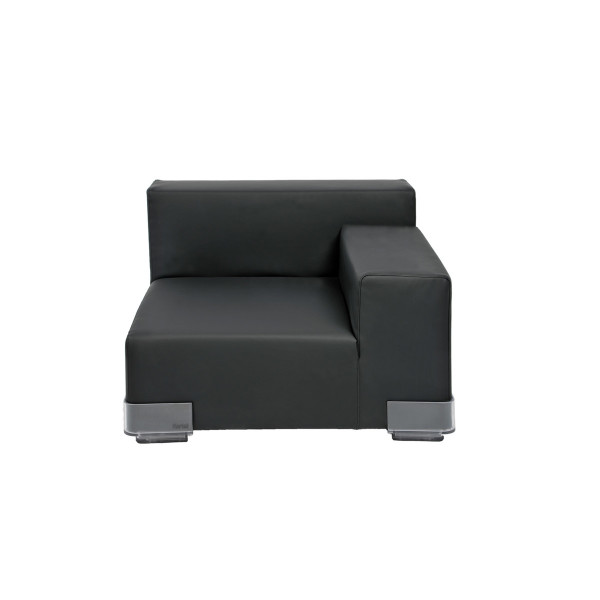 Product illustration Plastics Low Armless Chair Right Armrest Black