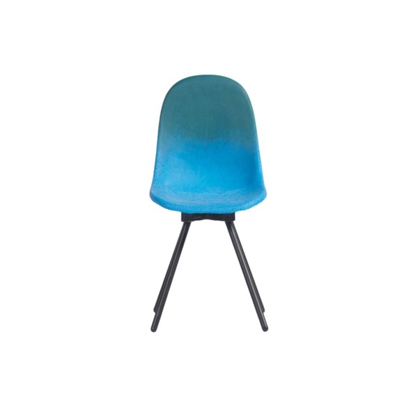 Illustration du produit Chaise Gravêne Métal Bleu-Canard