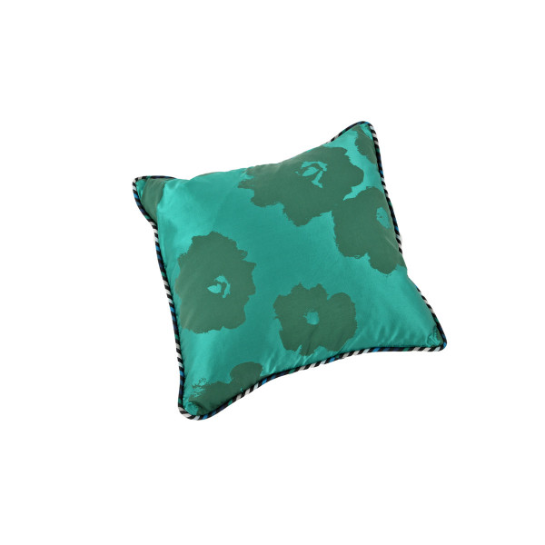 Illustration du produit Coussin Vert Fleur Et Rayure