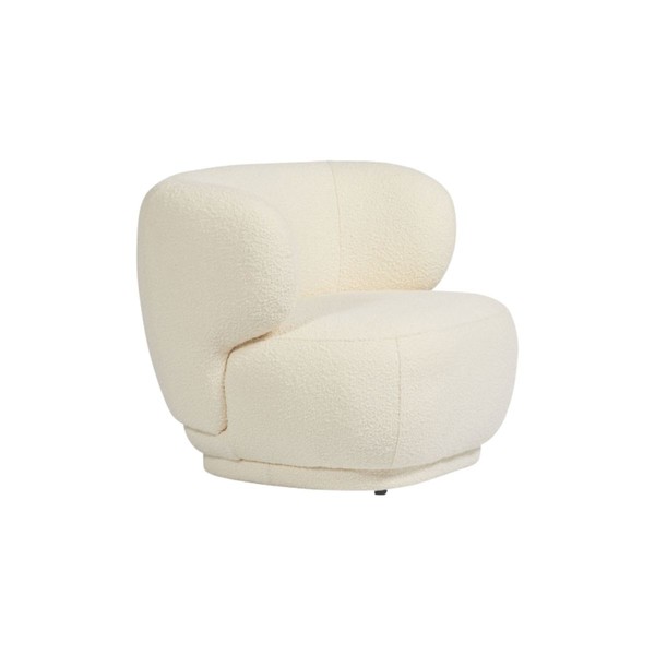 Illustration du produit Fauteuil Giulia Ecru bouclé