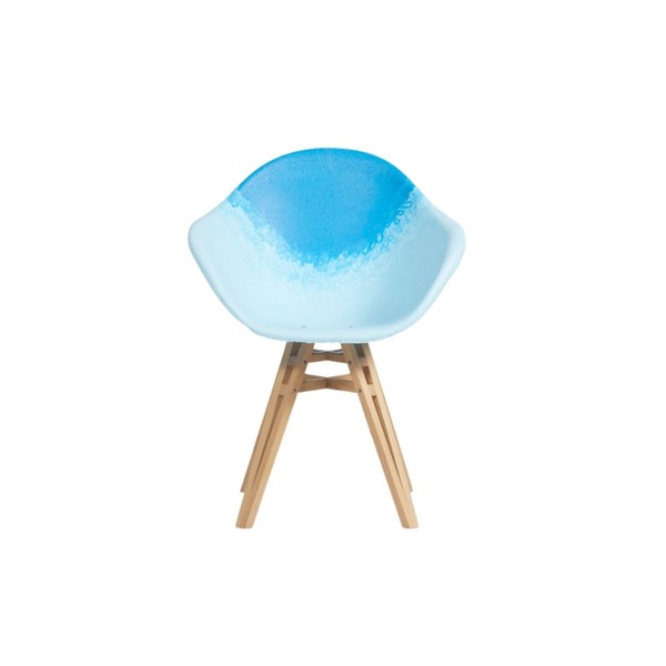 Product illustration Gravêne Armchair Wood Sky-Blue
