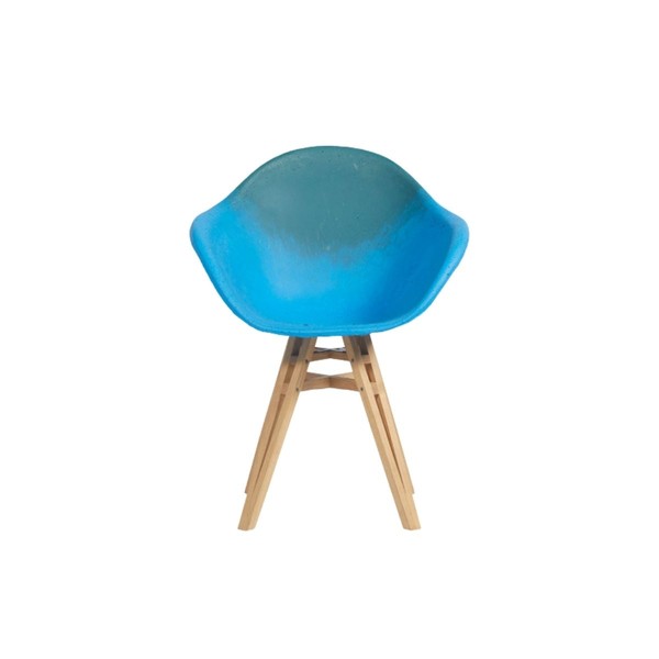 Illustration du produit Fauteuil Gravêne Bois Bleu-Canard