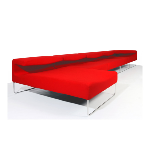 Illustration du produit Méridienne Lowseat Rouge