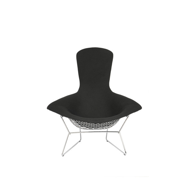 Illustration du produit Fauteuil Bertoia Haut Dossier Noir