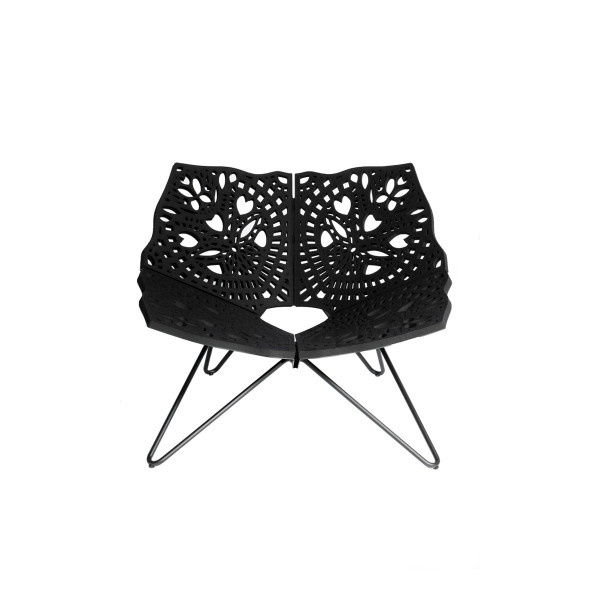Product illustration Prince Black Low Armless Chair
