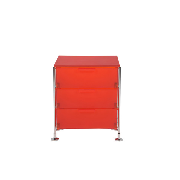 Illustration du produit Rangement Mobil 3 Tiroirs Orange