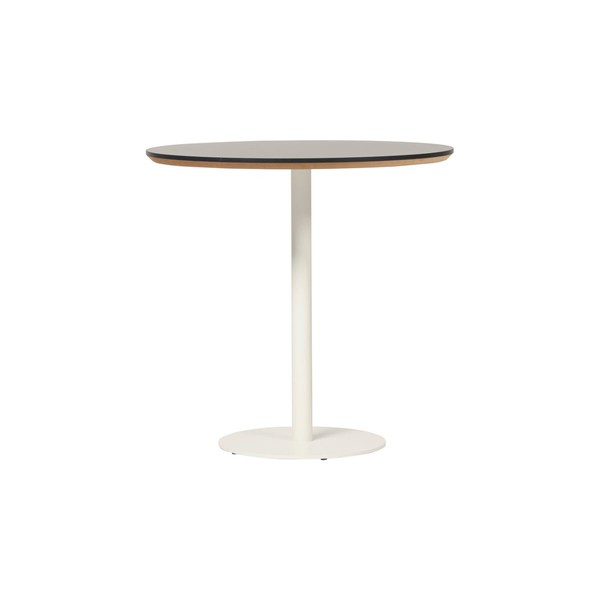 Product illustration Marielle Pedestal Table Black Round White Foot