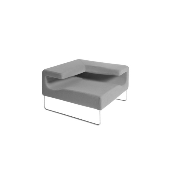 Illustration du produit Chauffeuse Lowseat Angle Gris