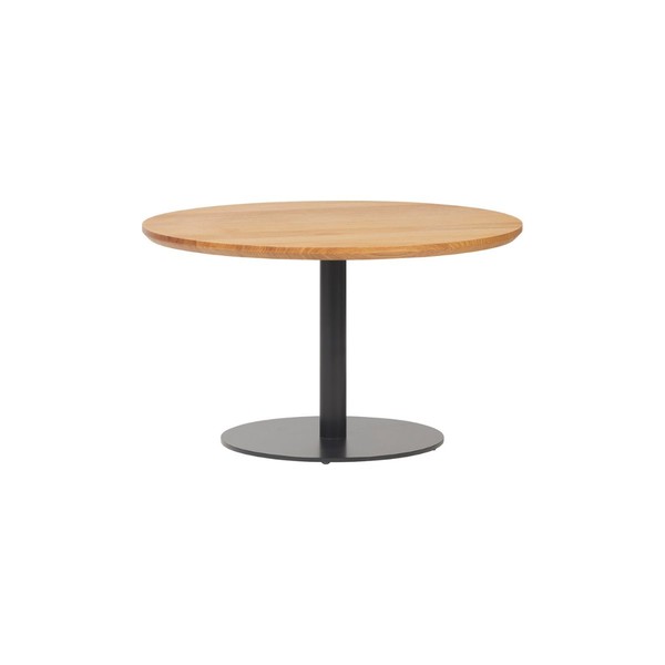 Illustration du produit Table Basse Marielle Chêne Rond Pied Noir