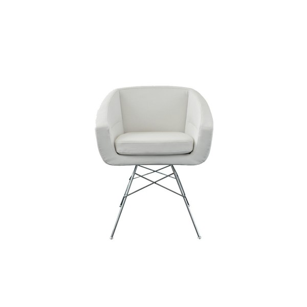 Illustration du produit Fauteuil Aiko Cuir Blanc