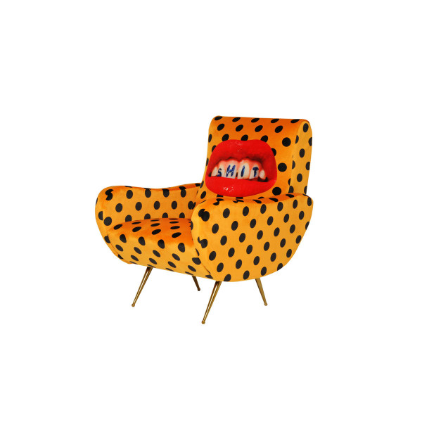 Illustration du produit Fauteuil Toiletpaper Pois Jaune