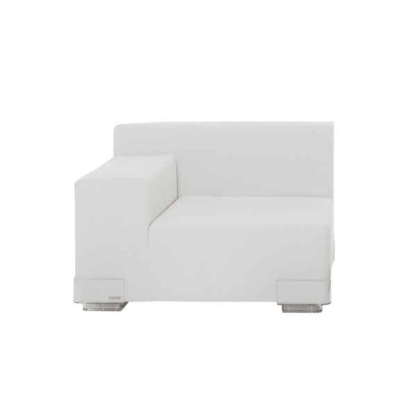 Product illustration Plastics Low Armless Chair Left Armrest White