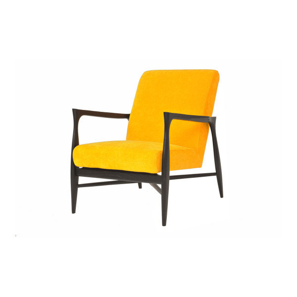 Product illustration Floating Armchair Black Matte Ocre
