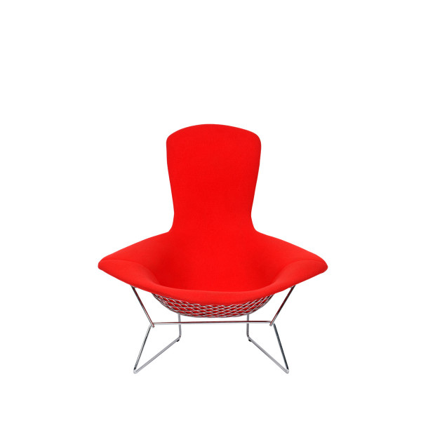 Illustration du produit Fauteuil Bertoia Haut Dossier Rouge