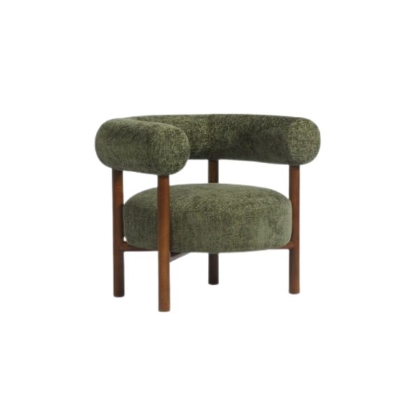 Illustration du produit Fauteuil Carol Tweed Vert