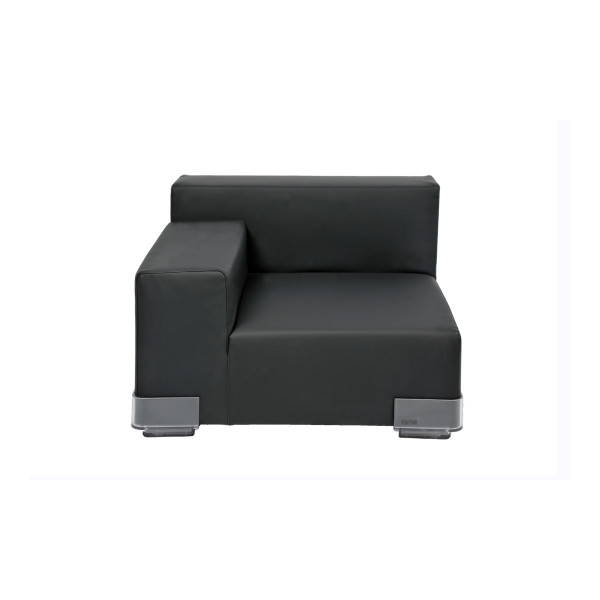 Product illustration Plastics Low Armless Chair Left Armrest Black