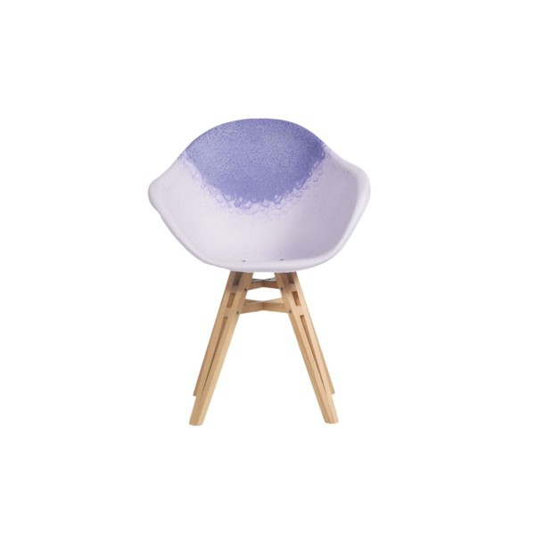 Product illustration Fauteuil Gravêne Bois Parme-Violet