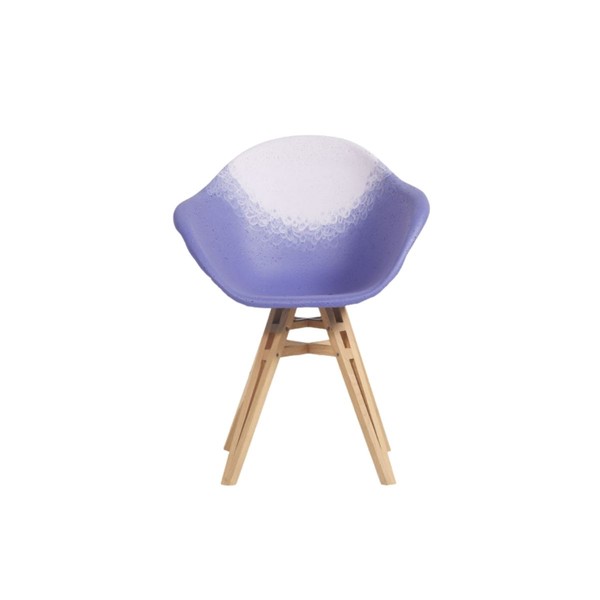 Product illustration Fauteuil Gravêne Bois Violet-Parme