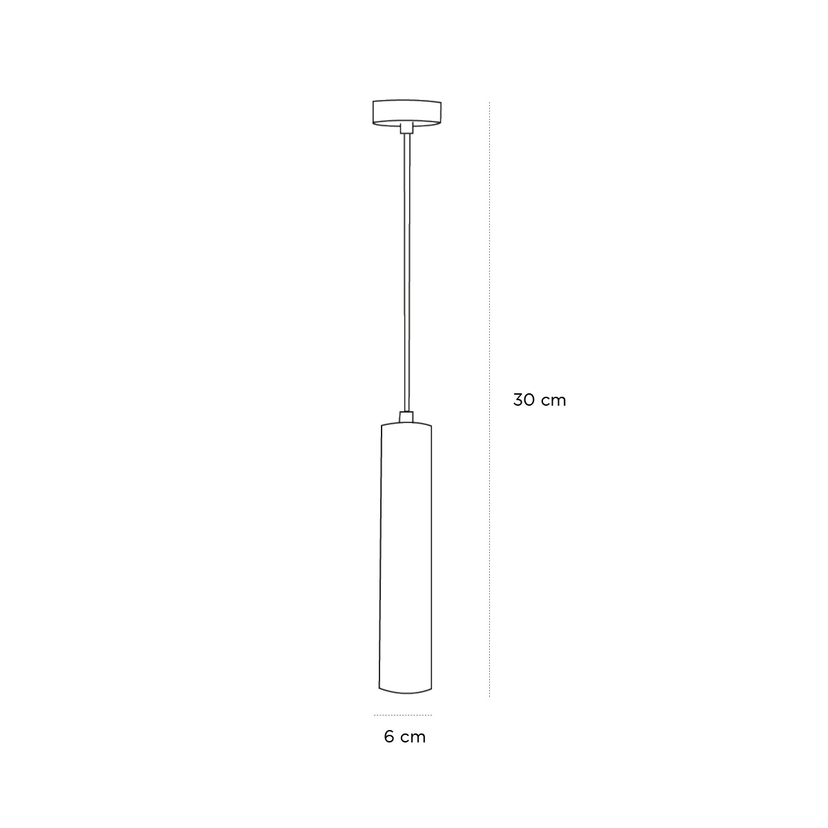 Schéma du produit Suspension Tartan Métal Doré