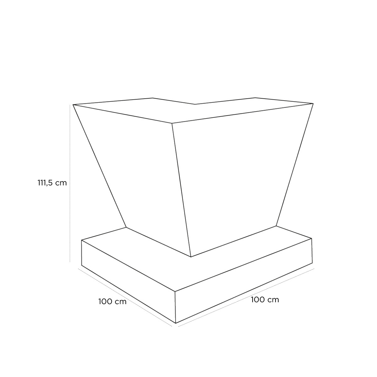 Product schematic Bar Mob Angle