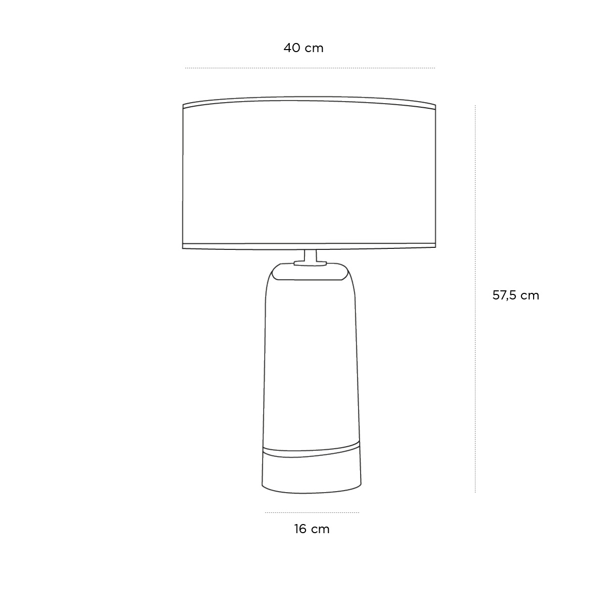 Product schematic Lampe Sicilia Bleu Sarah