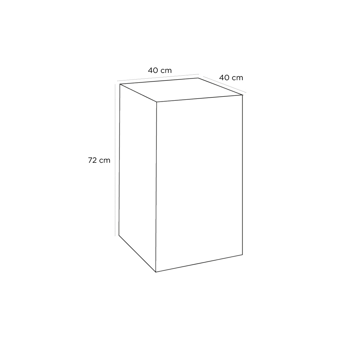 Product schematic Stèle à peindre 72 x 40 x 40