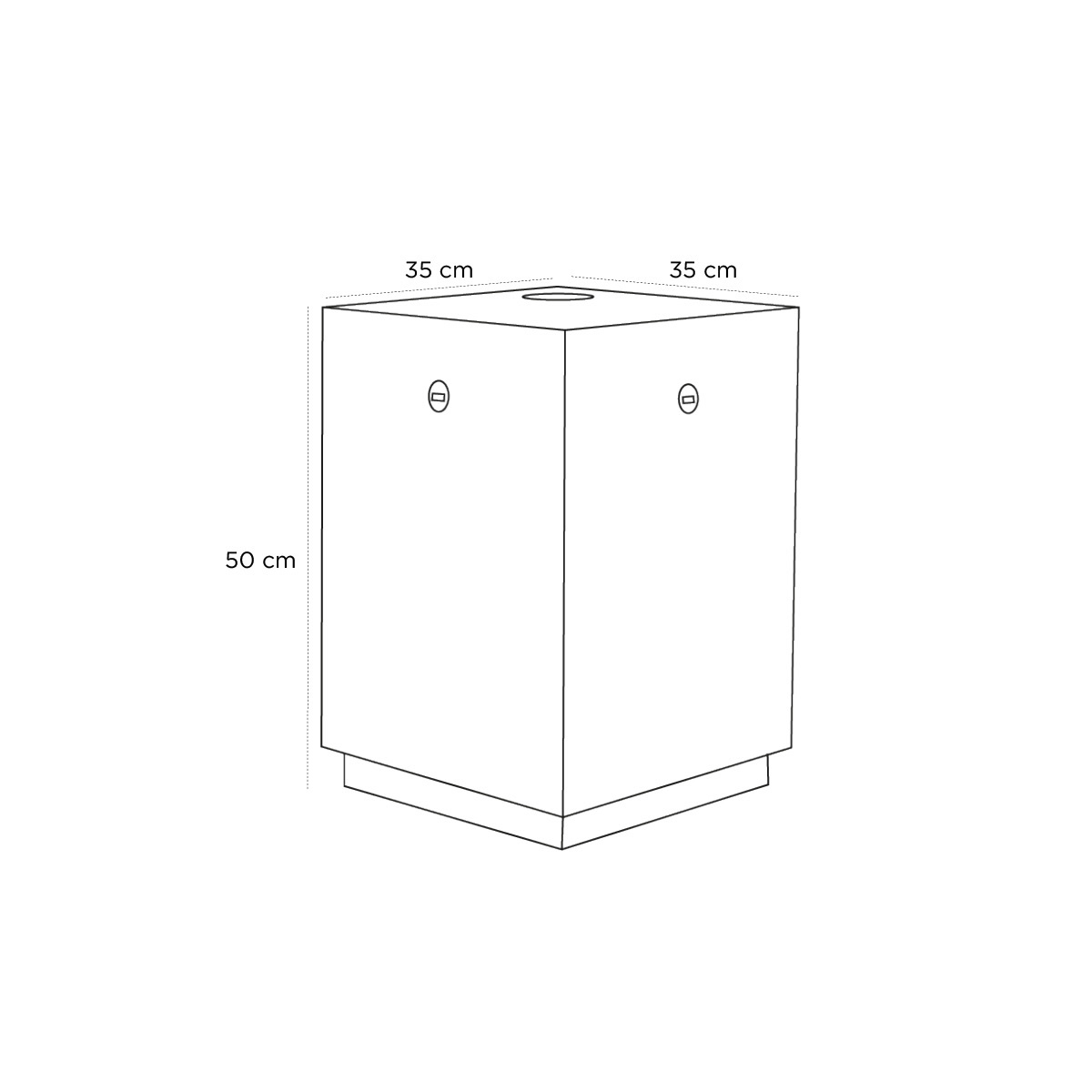 Product schematic Bout de canapé Connecté