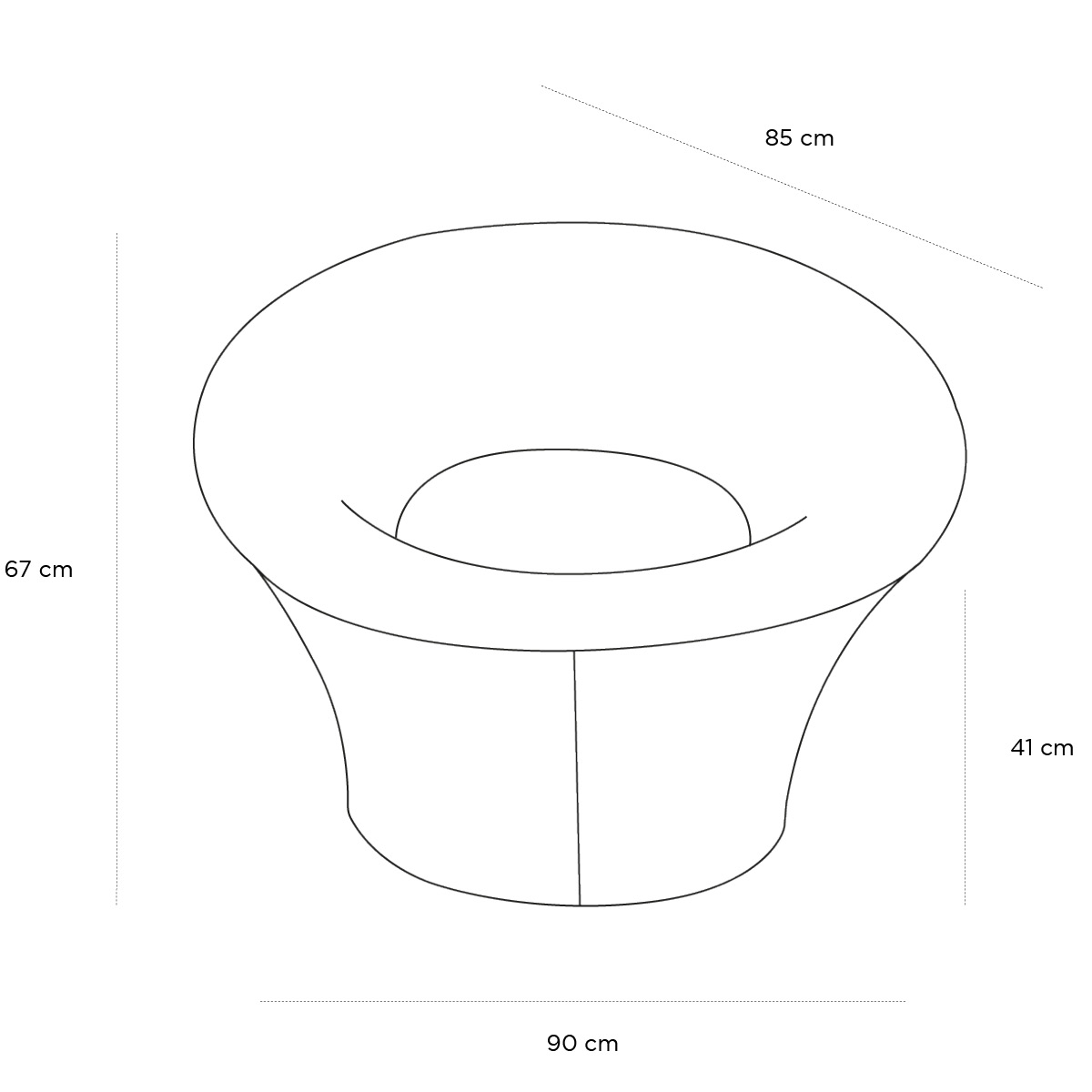 Schéma du produit Fauteuil Mushroom