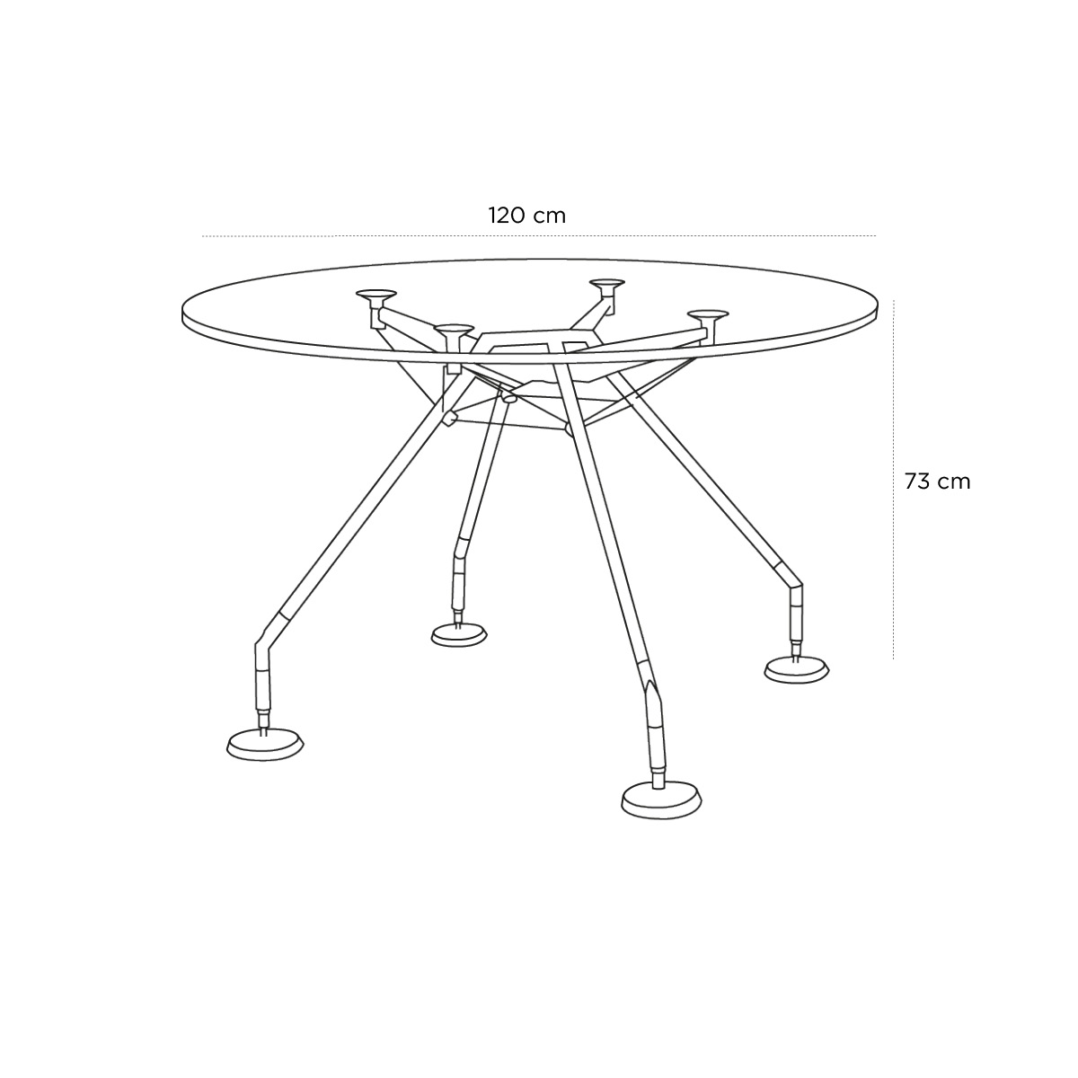 Schéma du produit Table Nomos Ronde