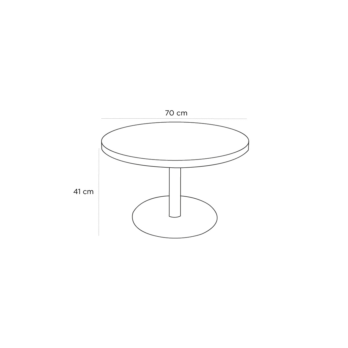 Product schematic Table basse Gubi