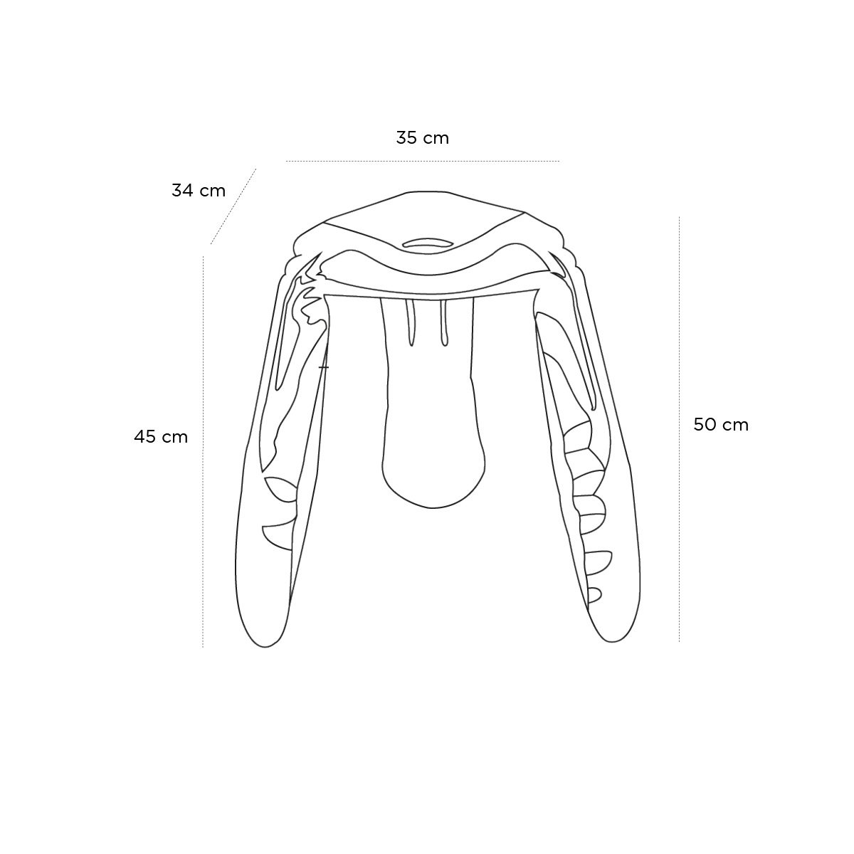 Product schematic Pouf Plopp