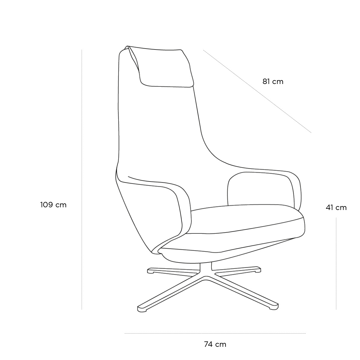 Schéma du produit Fauteuil Grand Confort