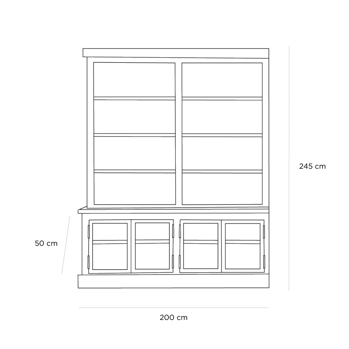 Product schematic Bibliothèque Des Chercheurs Gauche