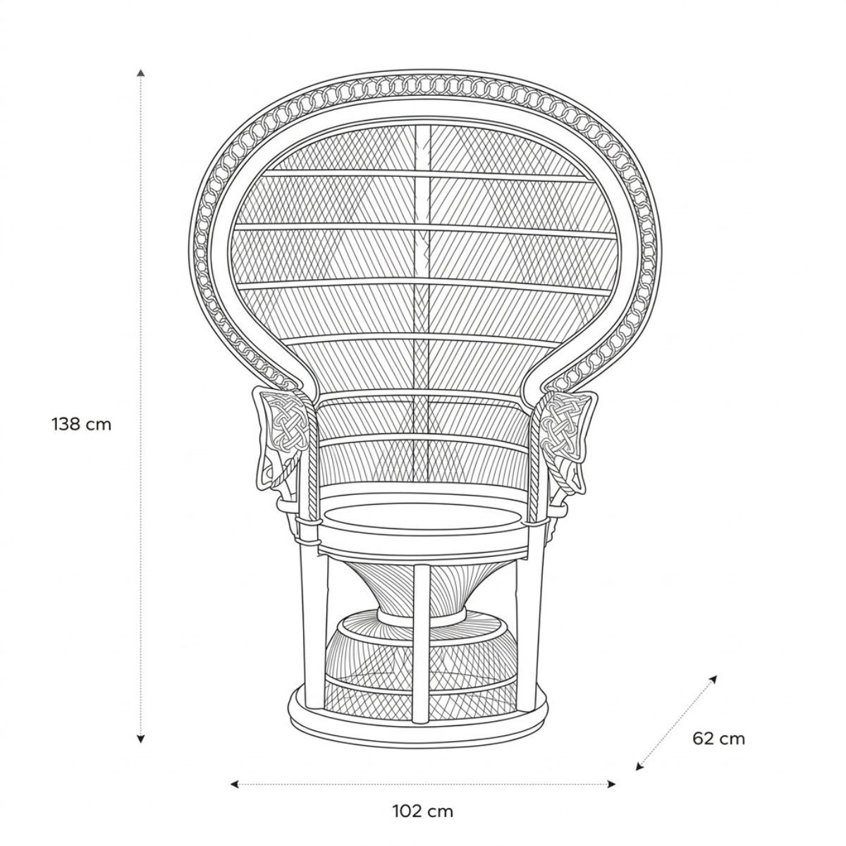 Schéma du produit Fauteuil Emmanuelle