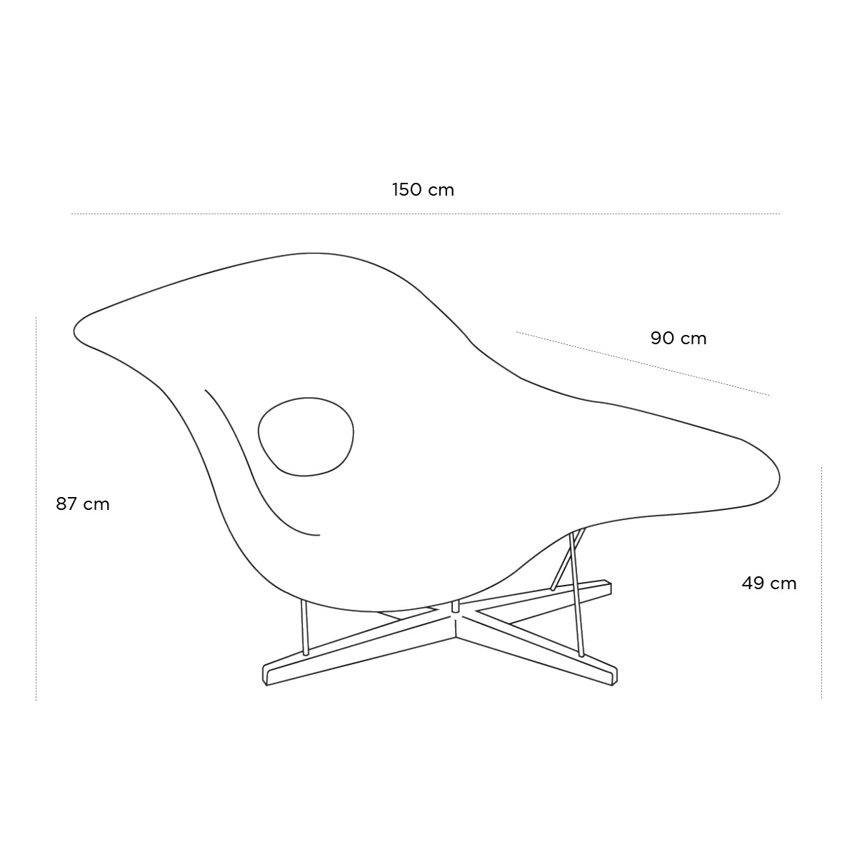 Product schematic Chaise Chaise 1948