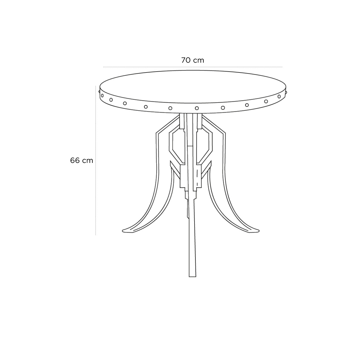 Product schematic Guéridon Healy