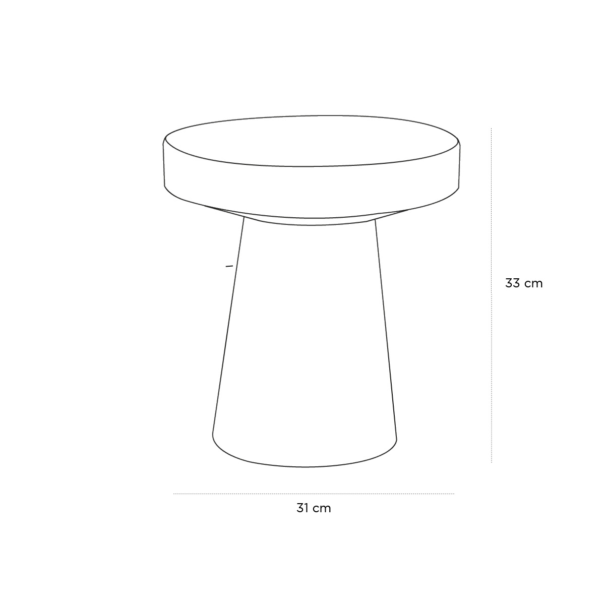 Product schematic Pouf Cork Modele C