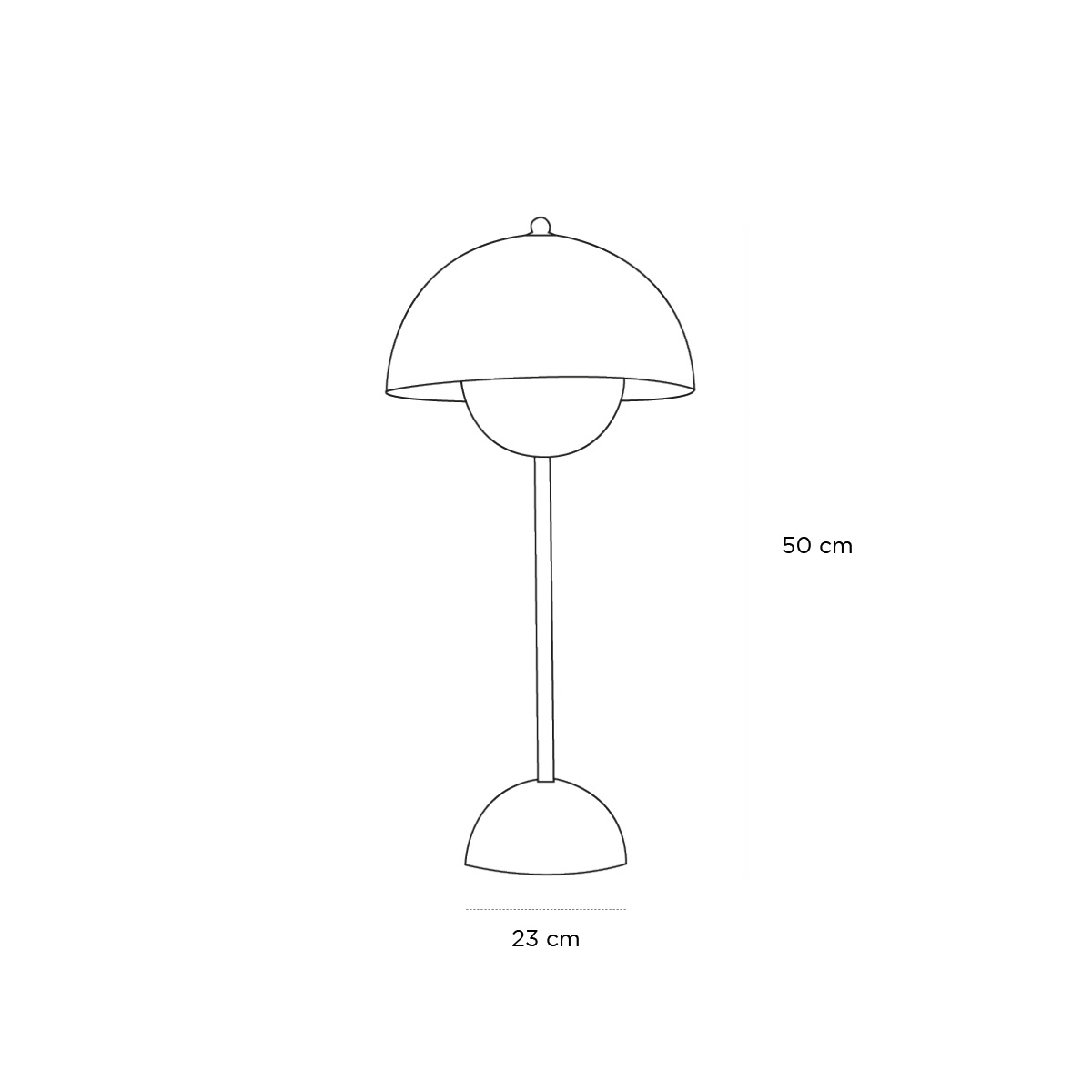 Schéma du produit Lampe Flowerpot VP3 Or