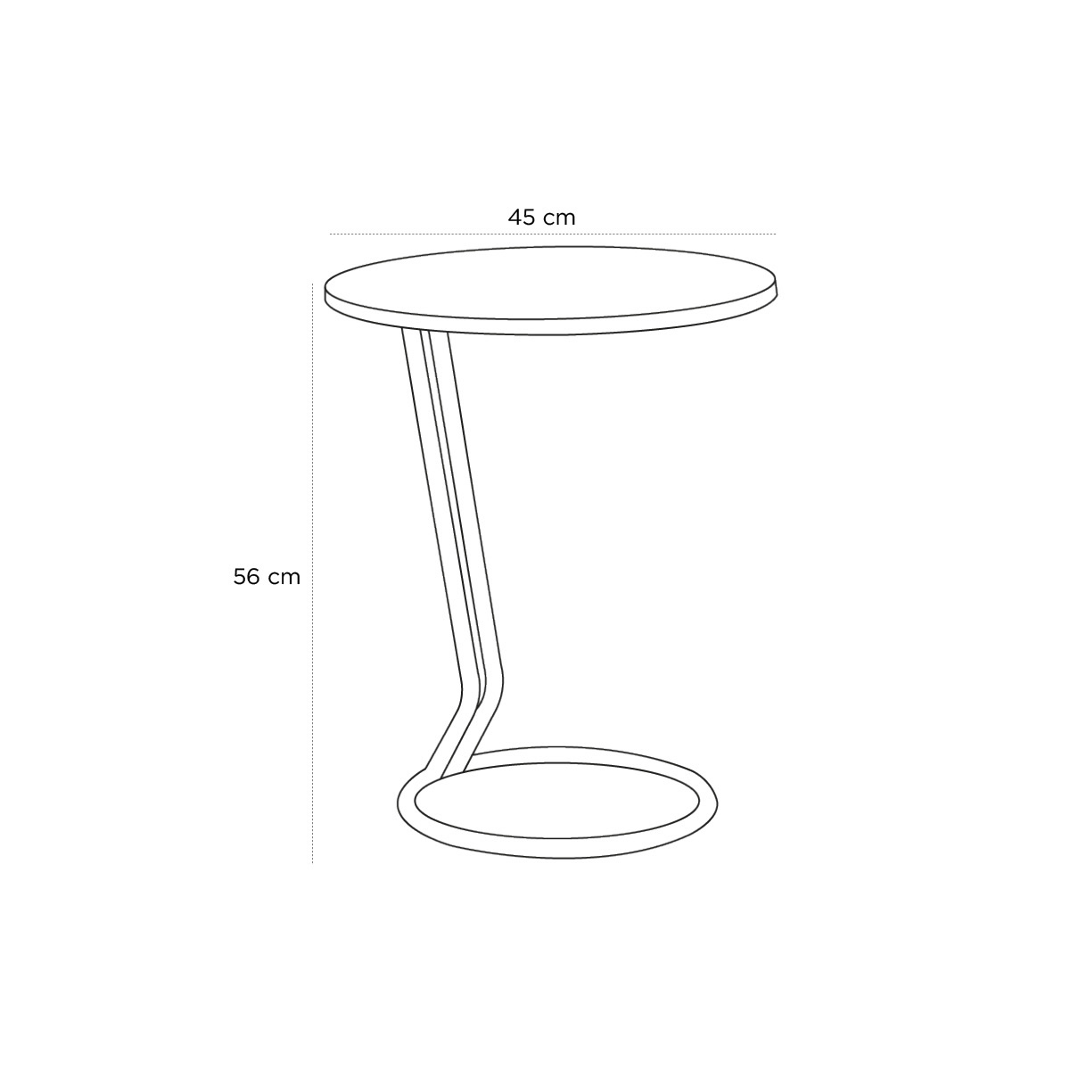 Product schematic Bout de canapé Boggie