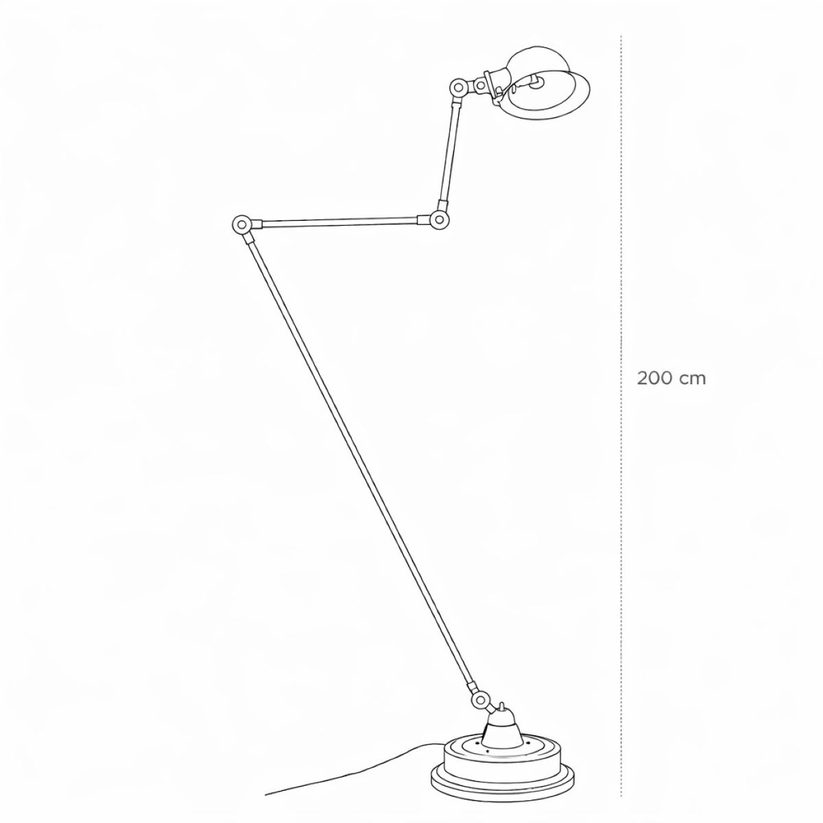 Schéma du produit Lampadaire Jielde 3 branches