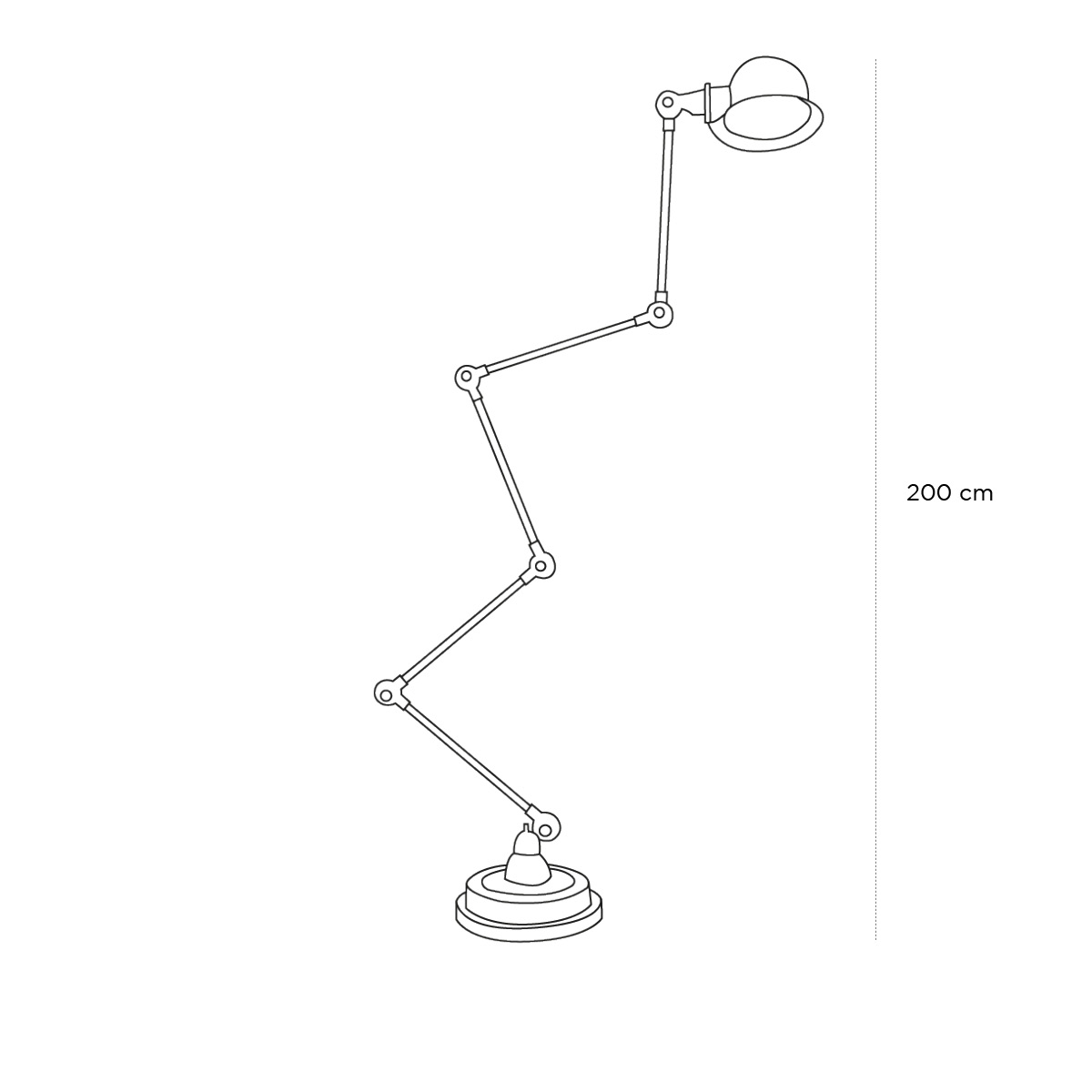 Product schematic Lampadaire Jielde