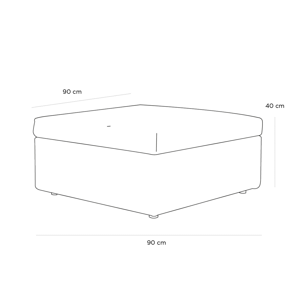 Product schematic Pouf Horizon