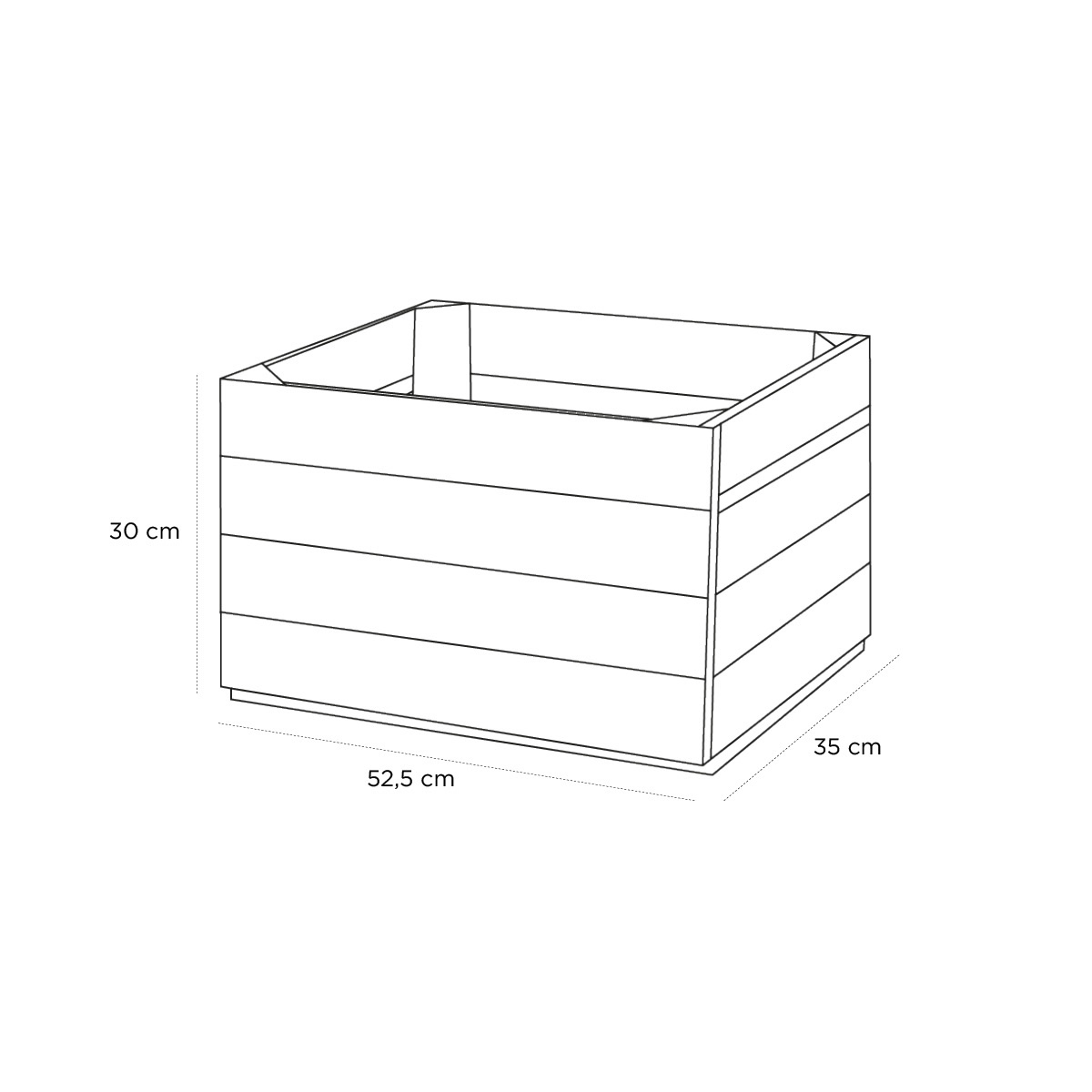 Product schematic Caisse A Pommes